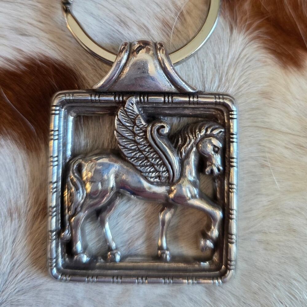 Brighton Pegasus Winged Horse Silver Tone Keychain